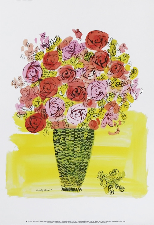 (Stamped) Basket of flower,1958