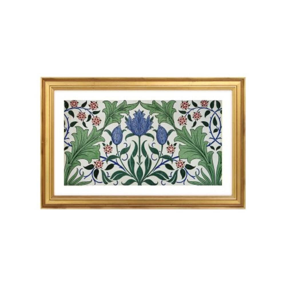 [액자포함] Floral Wallpaper Design with Tulips
