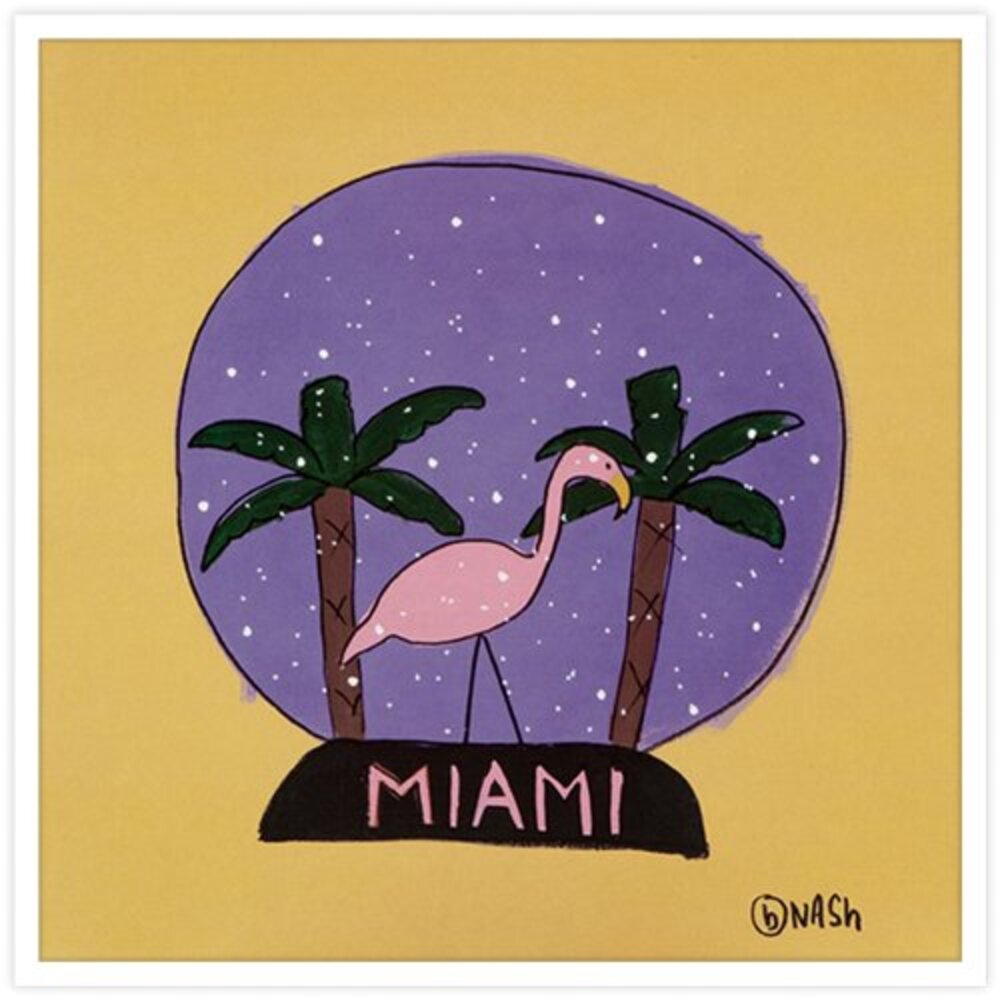 [액자포함] Miami Snow Globe