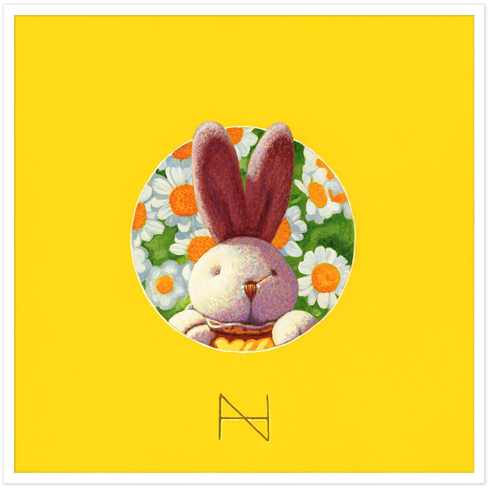 [액자포함] It is spring(Rabbit,yellow wall,chamomile)