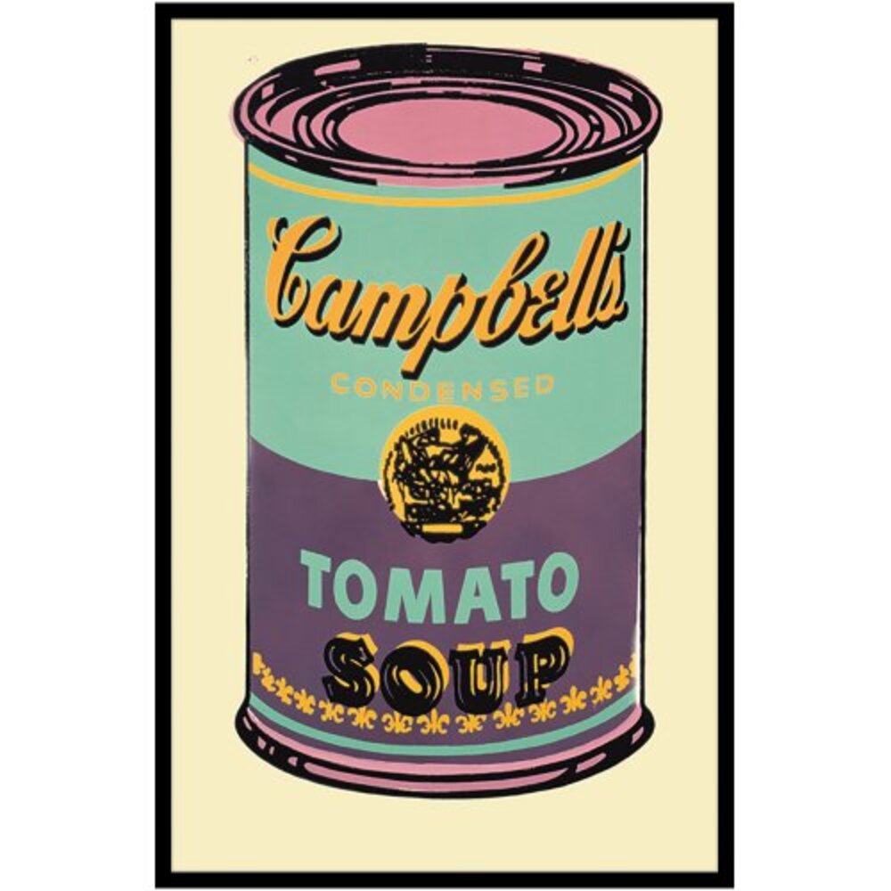 [액자포함] Colored Campbell&#039;s soup Can (green &amp; purple)
