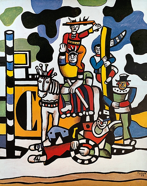 Composition with Five Clowns