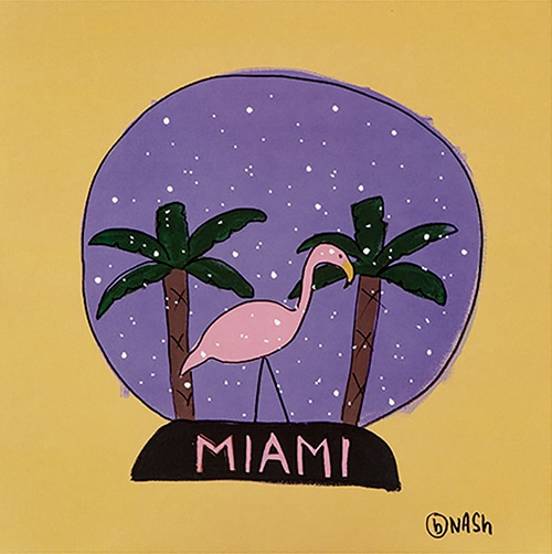 Miami Snow Globe