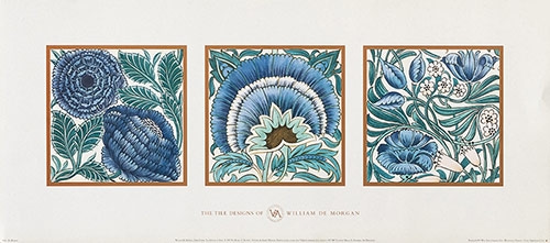 Three Floral Title Designs in Blue