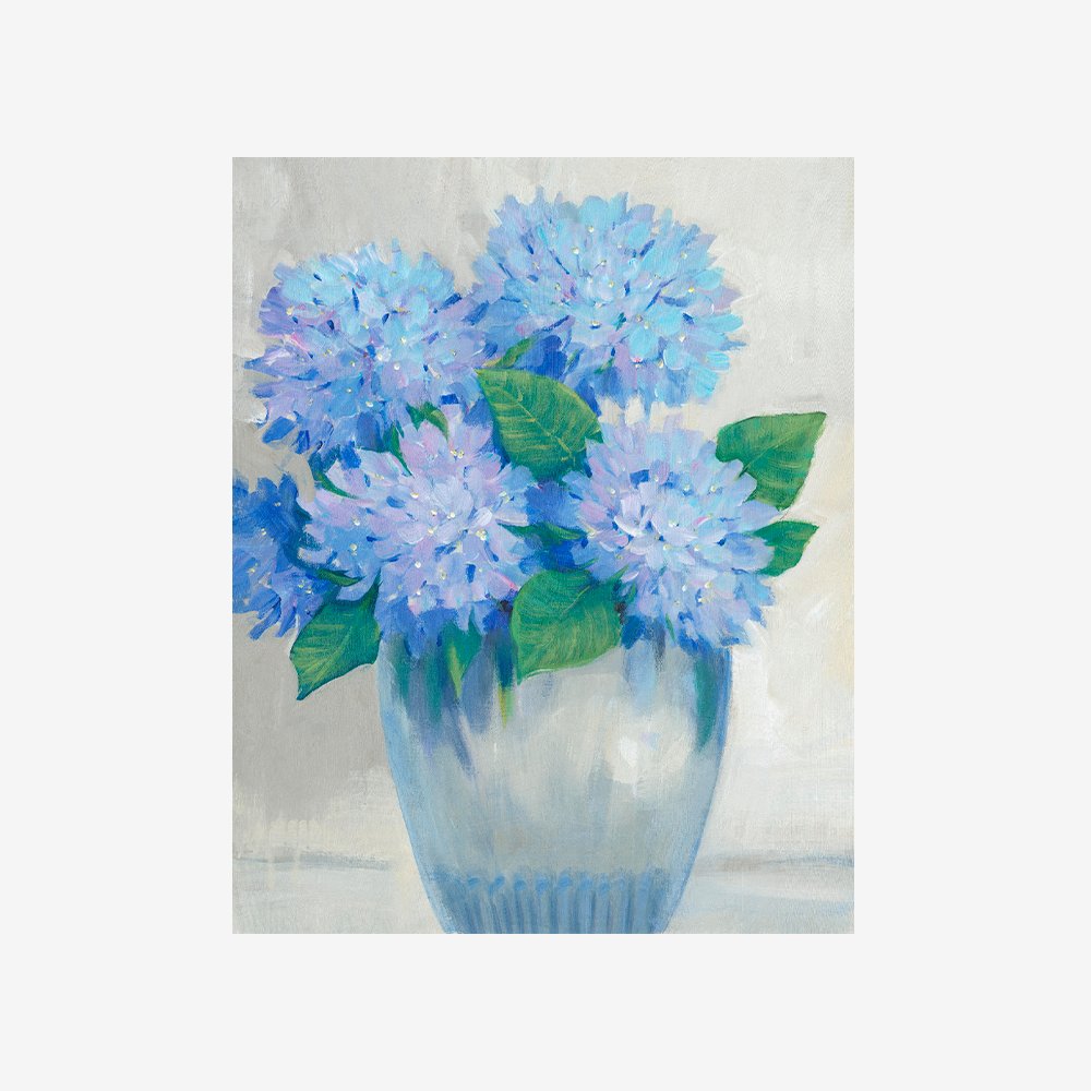 Blue Hydrangeas in Vase II