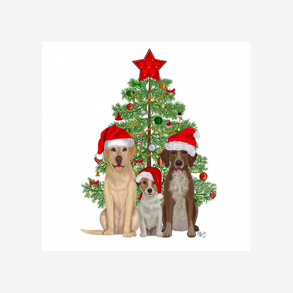 Christmas Des - Dog Trio Christmas Tree