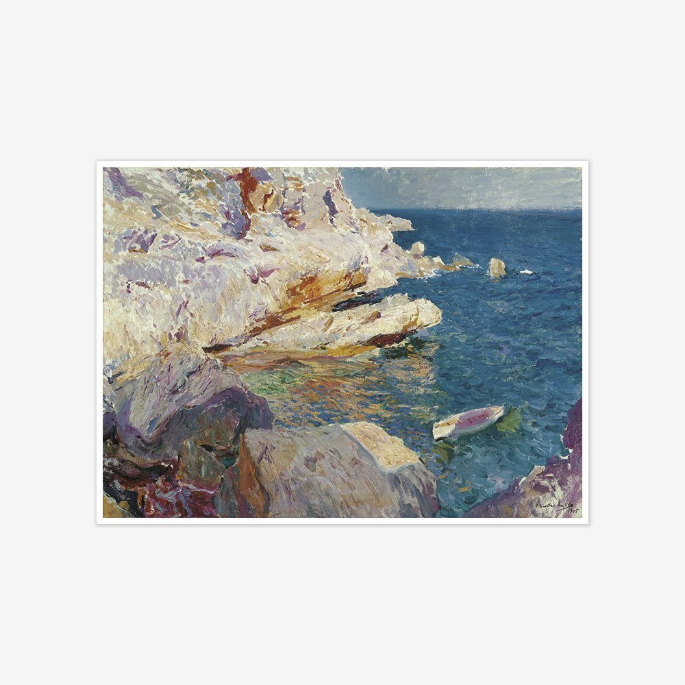 [액자포함] Rocks at Javea. The White Boat