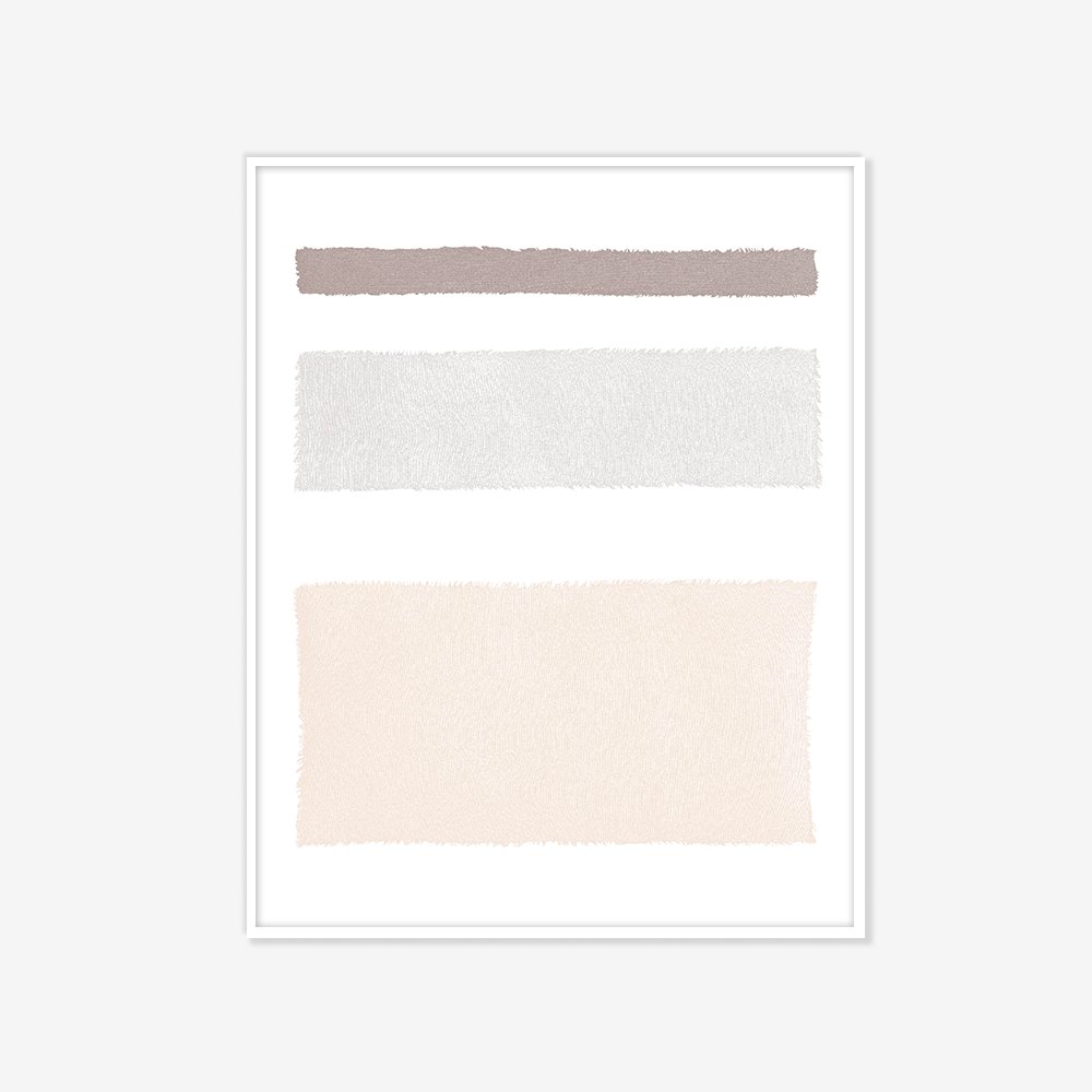 [액자포함] Painted Weaving IV Neutral on White