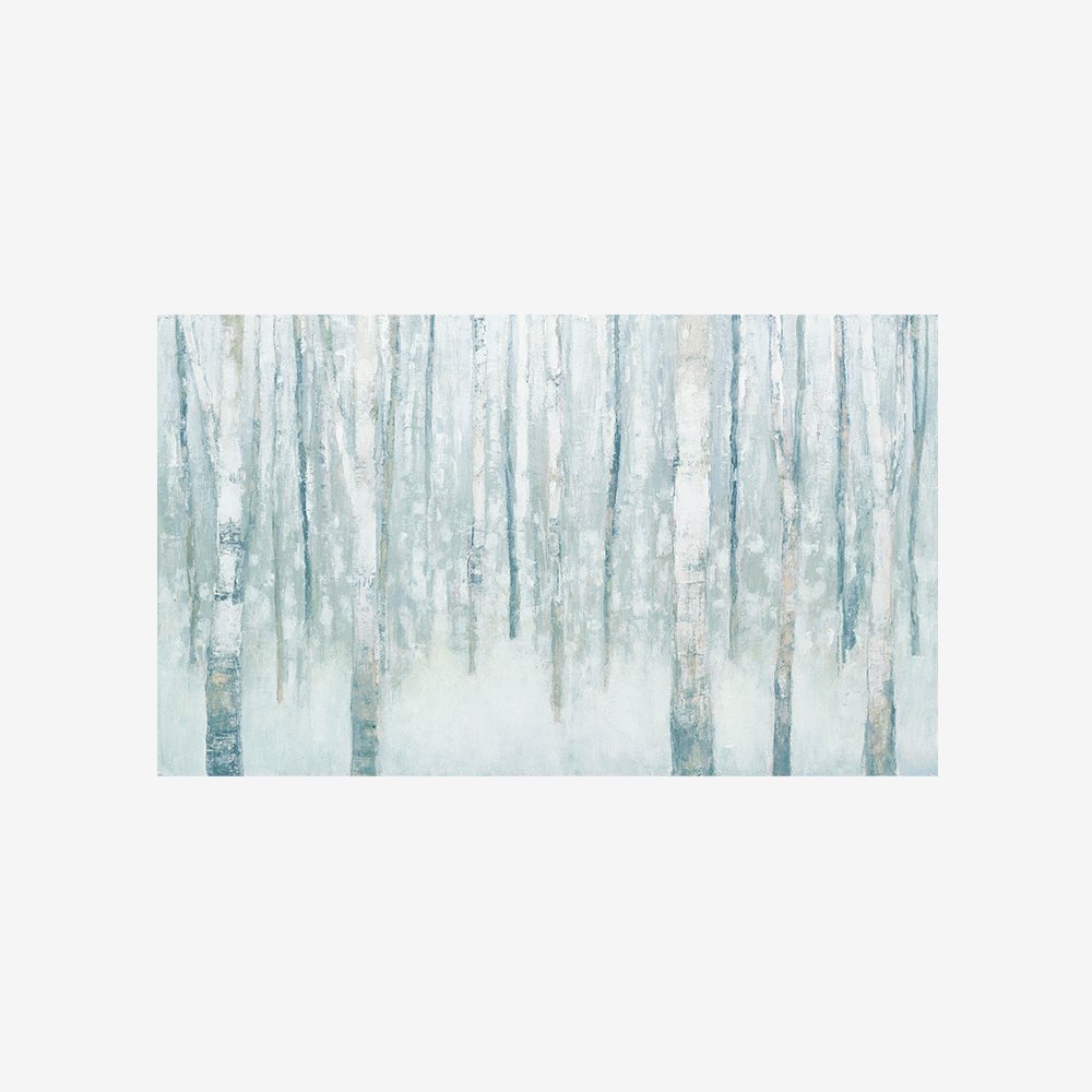 Birches in Winter Blue Gray