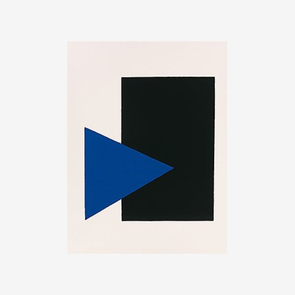 Suprematist Composition (with Blue Triangle and Black Rectangle) 1915