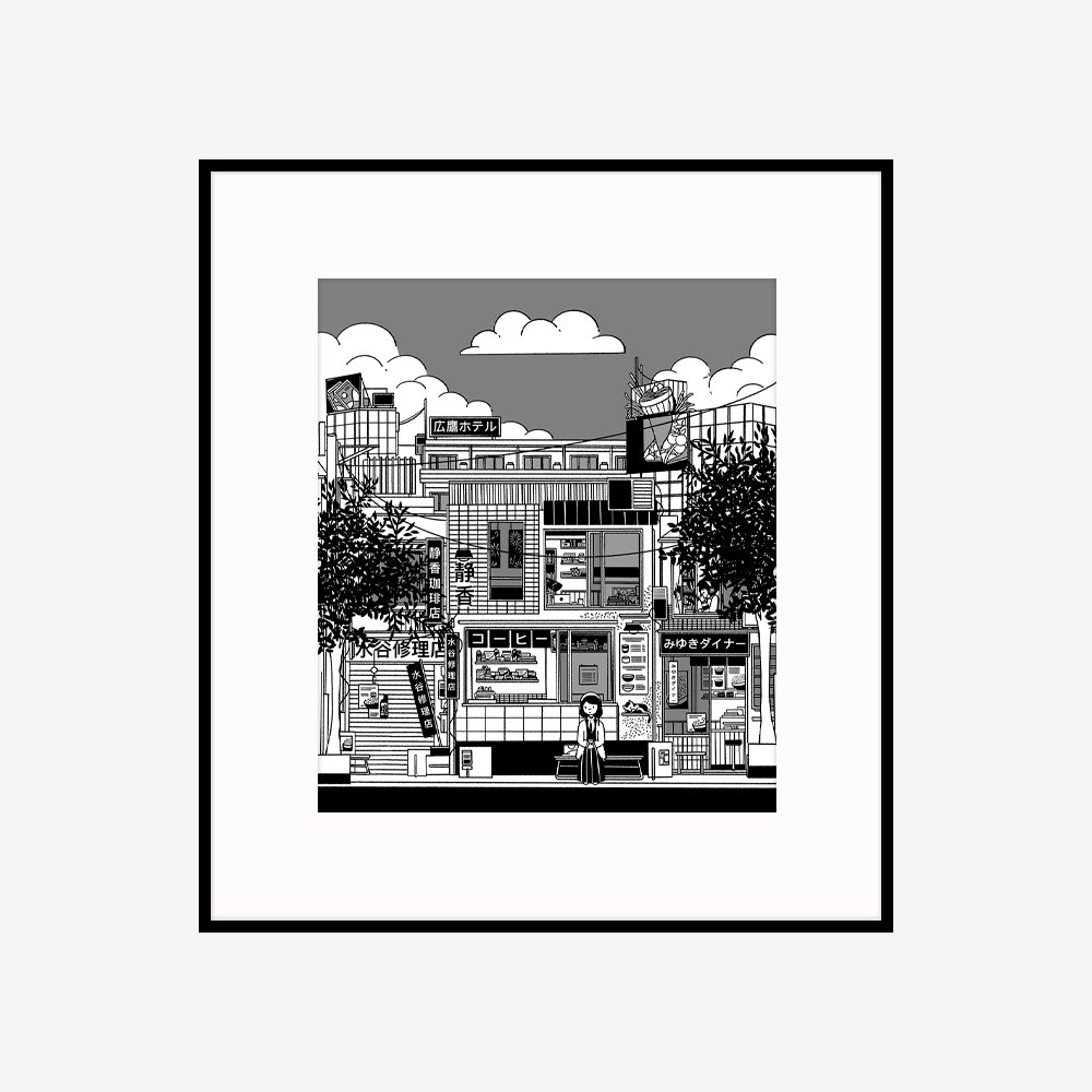 [액자포함] Neighborhood Cafe