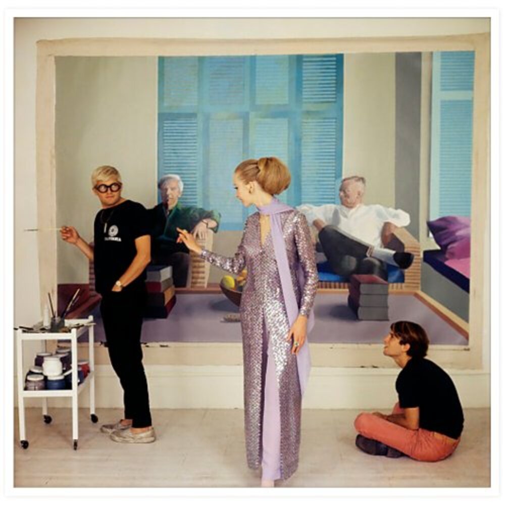 [FRAME] David Hockney, Maudie James &amp; Peter Schlesinger, Vogue December 1968
