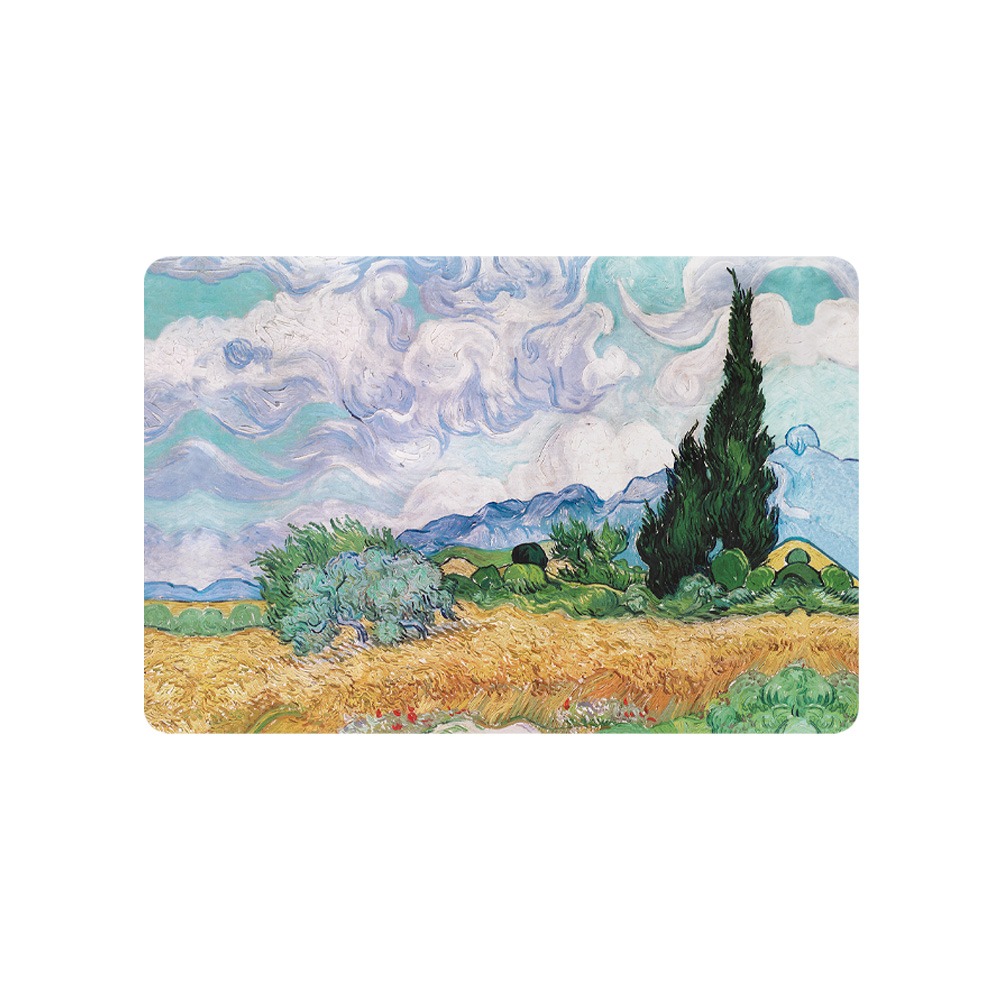 [TABLE MAT] Wheat field with cypresses