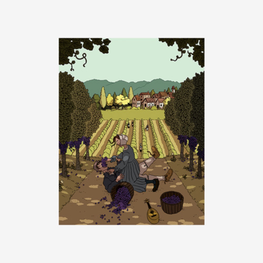 Grape pickers, Champagne Province, 17th Century