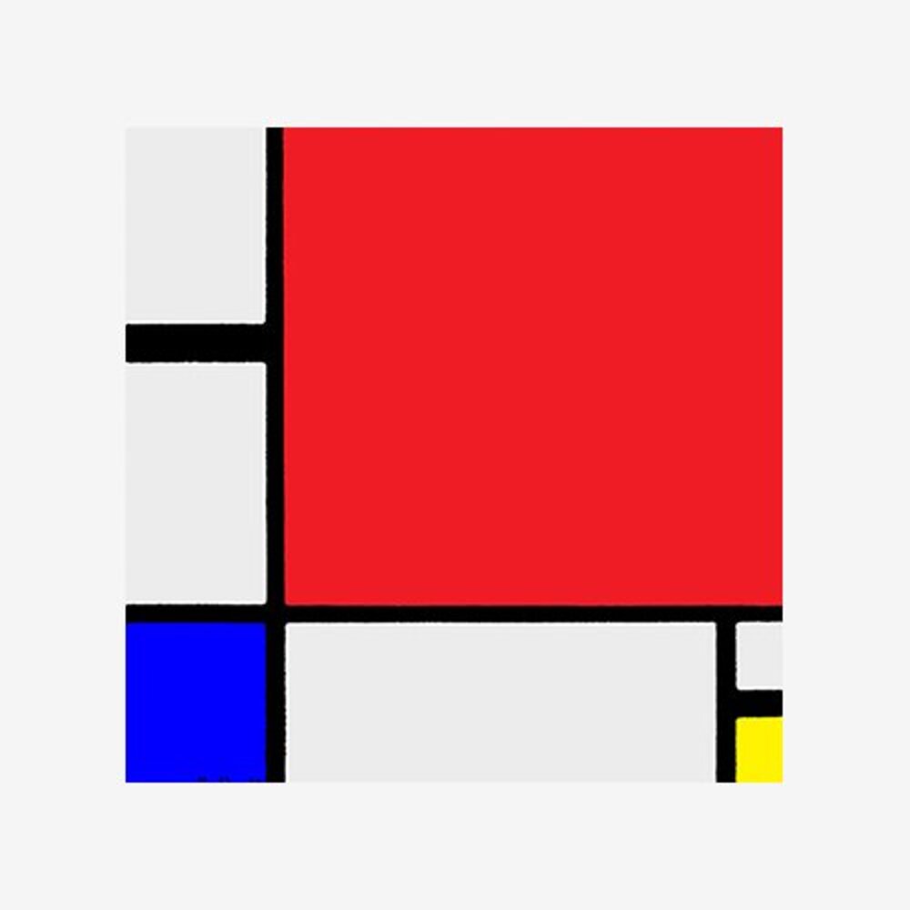 Composition with red, blue, yellow