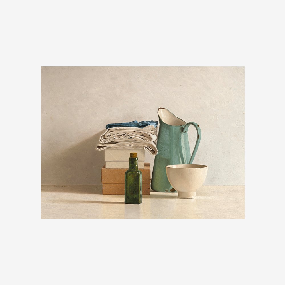 Two Boxes-Cloths-Bottle-Jug and Bowl