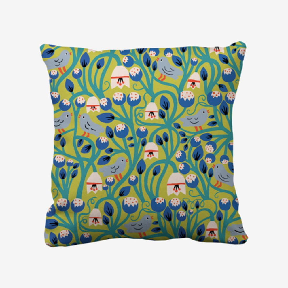 [CUSHION COVER] Bliss Blue Birds