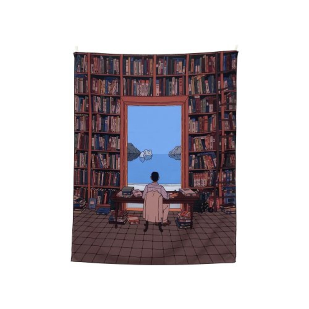 [패브릭포스터] A Library by the Tyrrhenian Sea