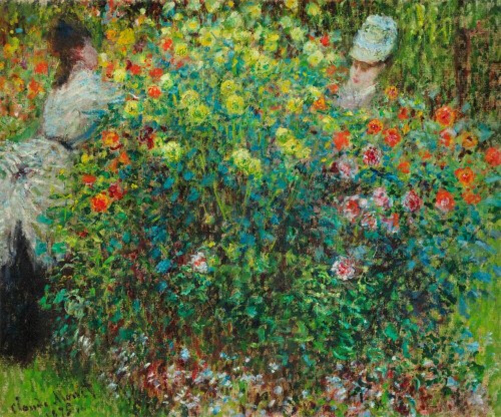 Two Women among the Flowers