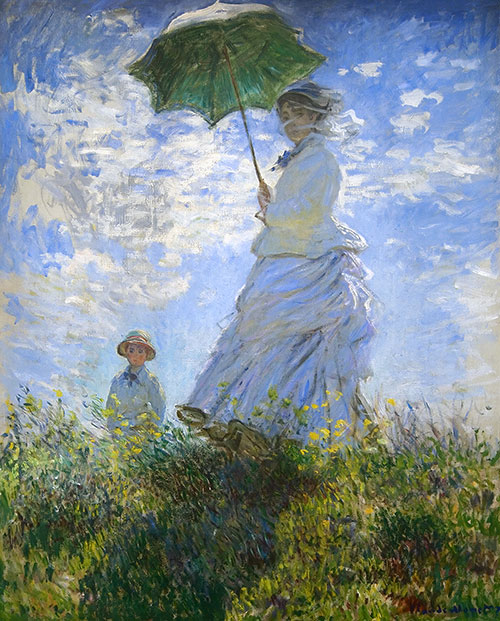 Woman with a Parasol - Madame Monet and Her Son 1875