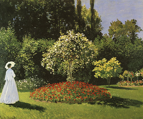 Jeanne Marguerite Lecader in a Garden