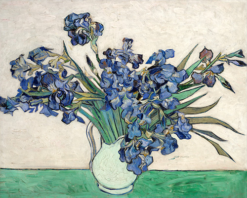 Vase with Iris(White)