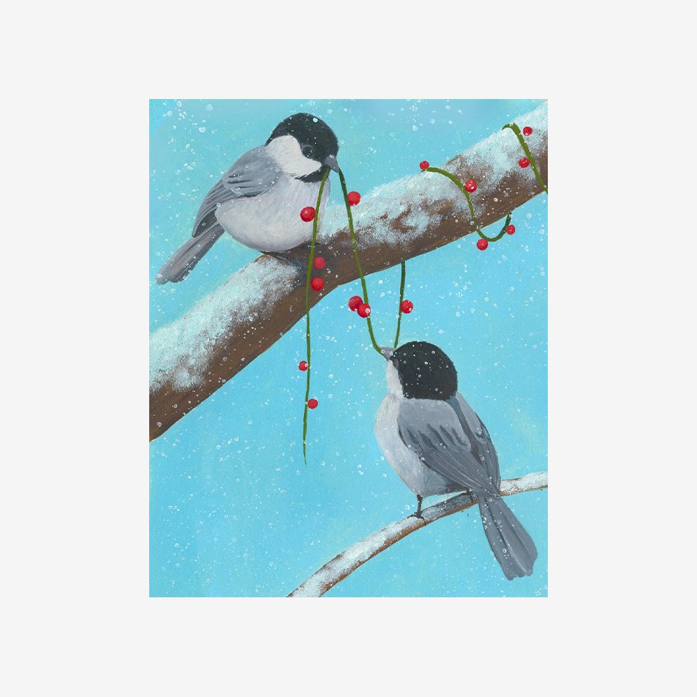 Chickadee Christmas 2-Up