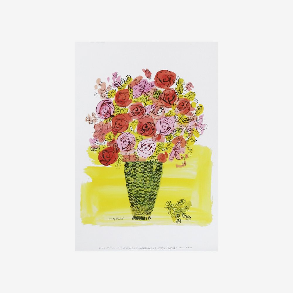 (Stamped) Basket of flower,1958