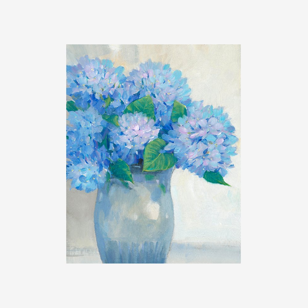 Blue Hydrangeas in Vase I
