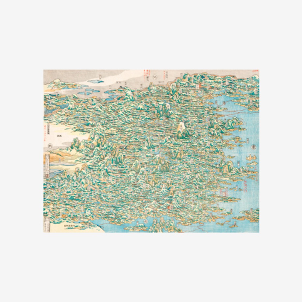 Map of China by Katsushika Hokusai