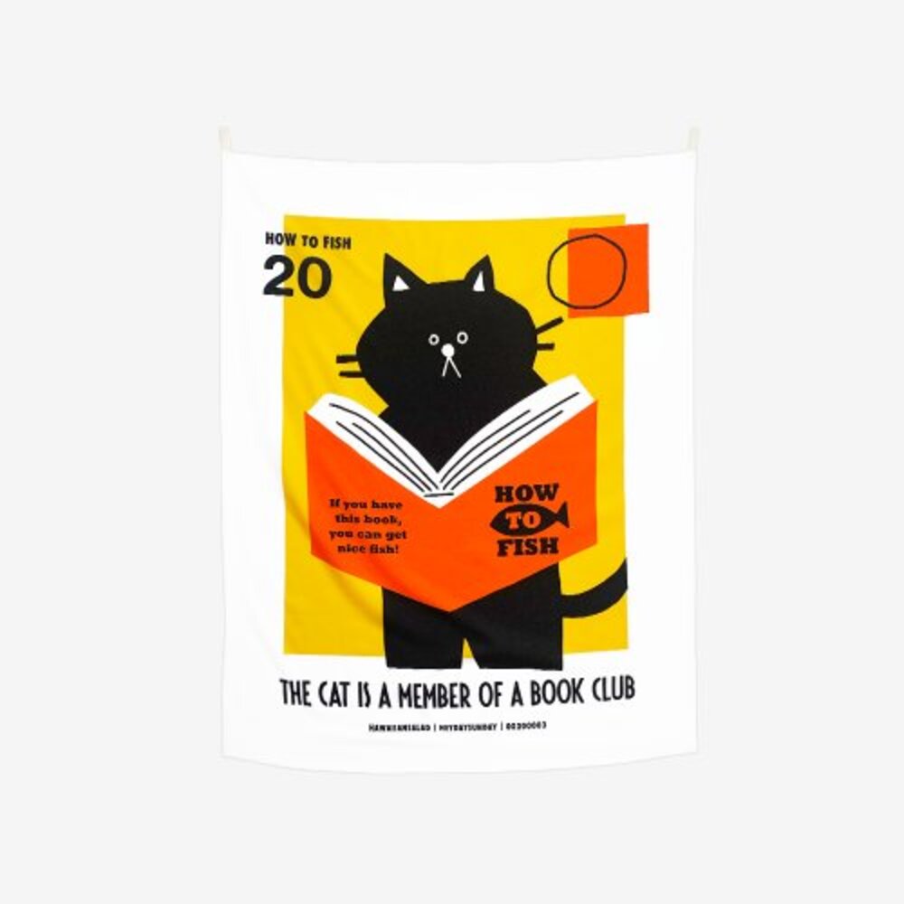 [FABRIC POSTER] Book Cat