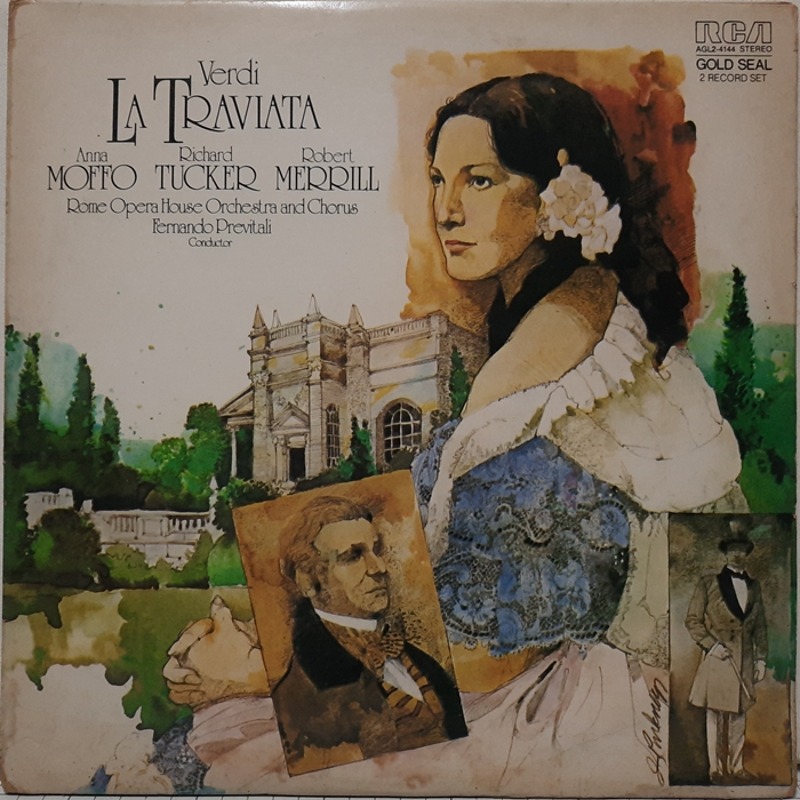 Verdi / La Traviata Anna Moffo Richard Tucker Robert Merrill Fernando Previtali 2LP(GF)