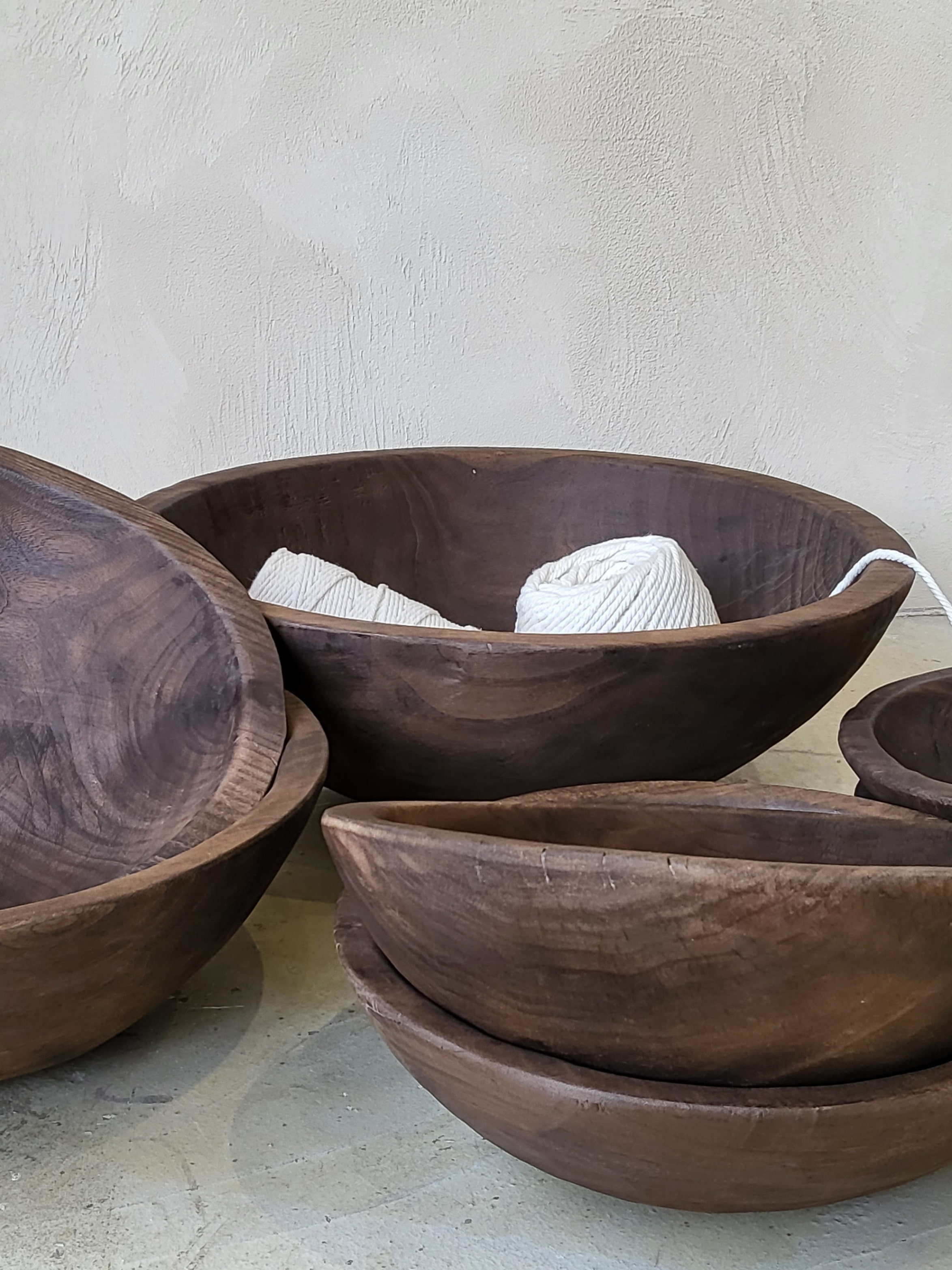 Dark Brown Wood Bowl / S, M, L, XL