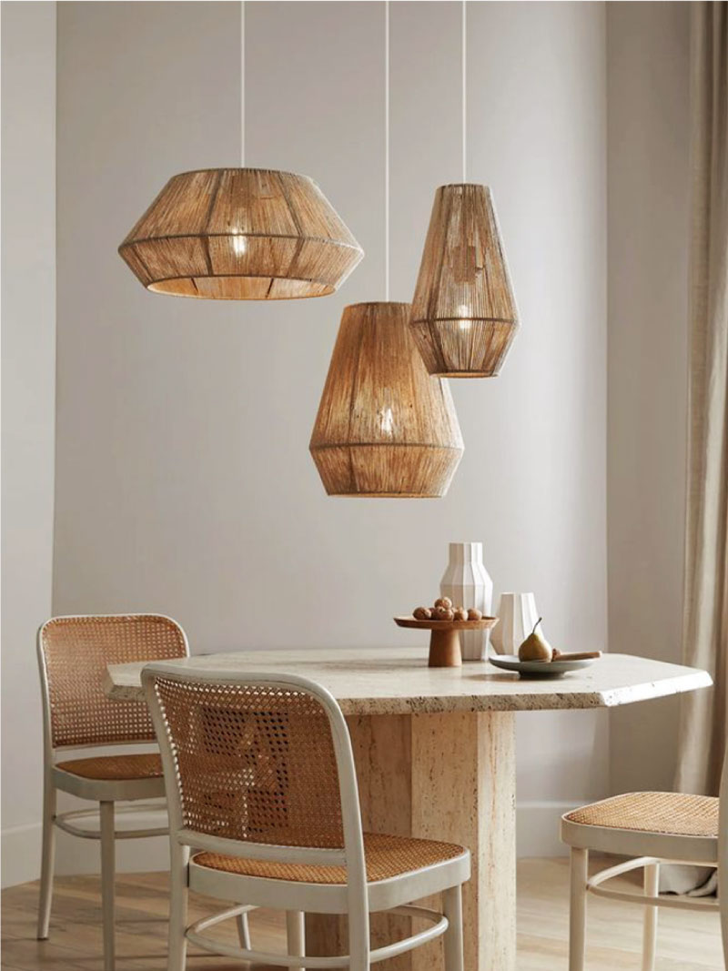 Rattan chandelier