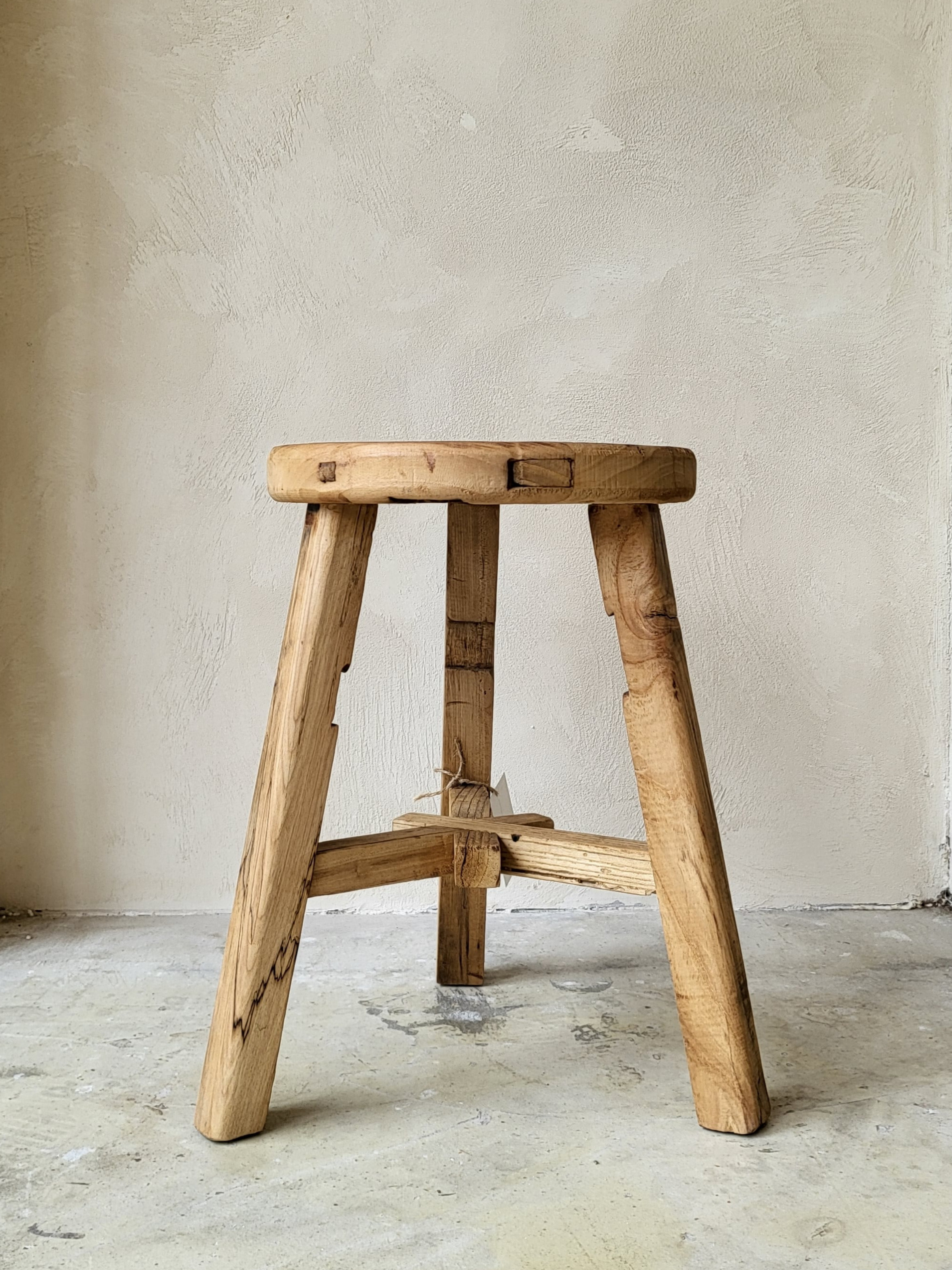 Natural Rustic Wood Stool