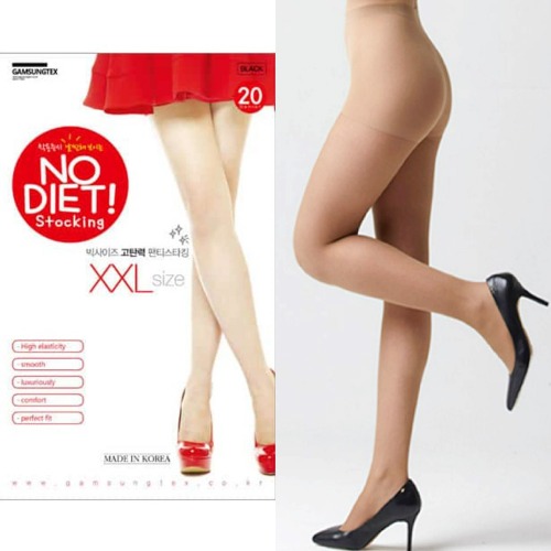 NO DIET 빅사이즈 XXL 20데니아 고탄력 팬티스타킹 감성텍스 - 둥짱양말