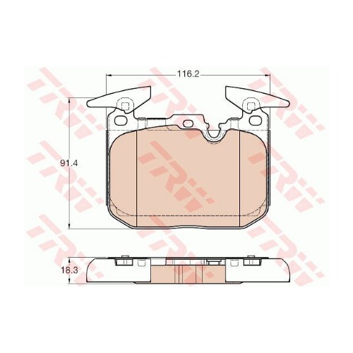 BMW 1시리즈 F20 LCI 120d 15-19 B47D20A TRW GDB1943 브레이크 패드 앞 세트