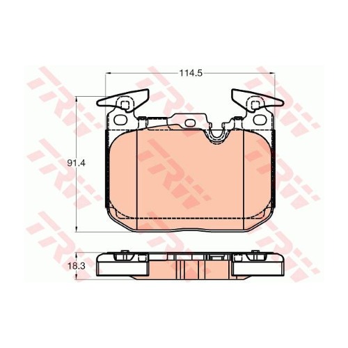 BMW 3시리즈 F80 M3 14-15 S55B30A TRW GDB2031 브레이크 패드 앞 세트