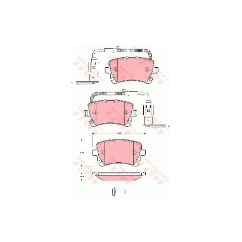 폭스바겐 페이톤 3D2 3.2 V6 4모션 BKL NWB 2002-08 TRW GDB1508 브레이크 패드 뒤 세트 센서 포함