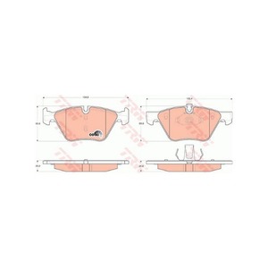 BMW 3시리즈 E90 330i 04-08 N52B30A TRW GDB1559 브레이크 패드 앞 세트