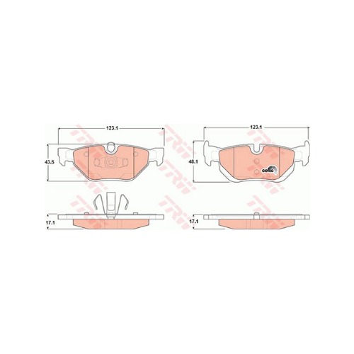 BMW E84 X1 25dX N47 218HP 2009-2015 TRW GDB1626 브레이크 패드 뒤 세트
