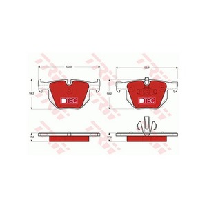 TRW GDB1560DTE 브레이크 패드 뒤 세트 센서 미포함