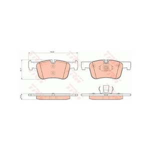 BMW 1시리즈 F20 120d 11-15 N47D20C TRW GDB1934 브레이크 패드 앞 세트