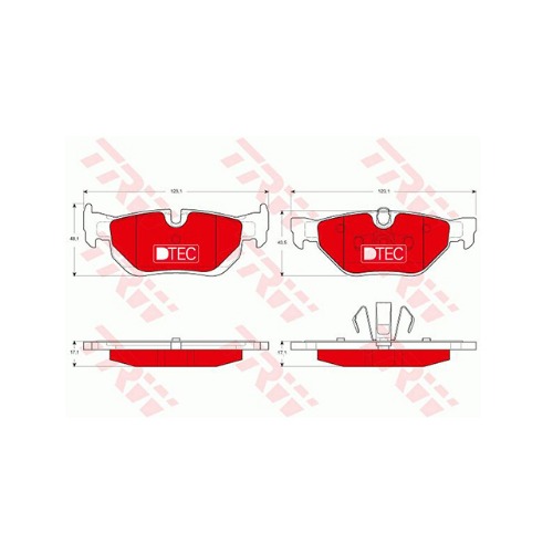 TRW GDB1626DTE 브레이크 패드 뒤 세트 센서 미포함