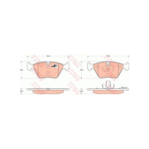 BMW 3시리즈 E46 M3 컨버터블 01-06 S54B32(326S4) TRW GDB1531 브레이크 패드 앞 세트