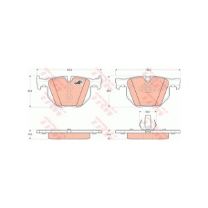 BMW E70 X5 3.0i N52 272HP 2006-08 TRW GDB1730 브레이크 패드 뒤 세트