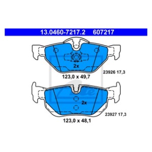 BMW 3시리즈 E90 320i M스포츠 07-08 N46B20B ATE 13.0460-7217.2 브레이크 패드 뒤 세트