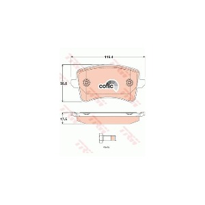 TRW GDB1765 브레이크 패드 뒤 세트 센서 미포함