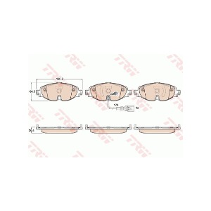 폭스바겐 골프 7세대 5G1 1.4 TSI 블루모션 CHPA 2012- TRW GDB1956 브레이크 패드 앞 세트 센서 포함