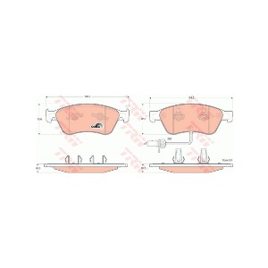 폭스바겐 페이톤 3D2 3.2 V6 4모션 BKL NWB 2002-08 TRW GDB1553 브레이크 패드 앞 세트 센서 포함